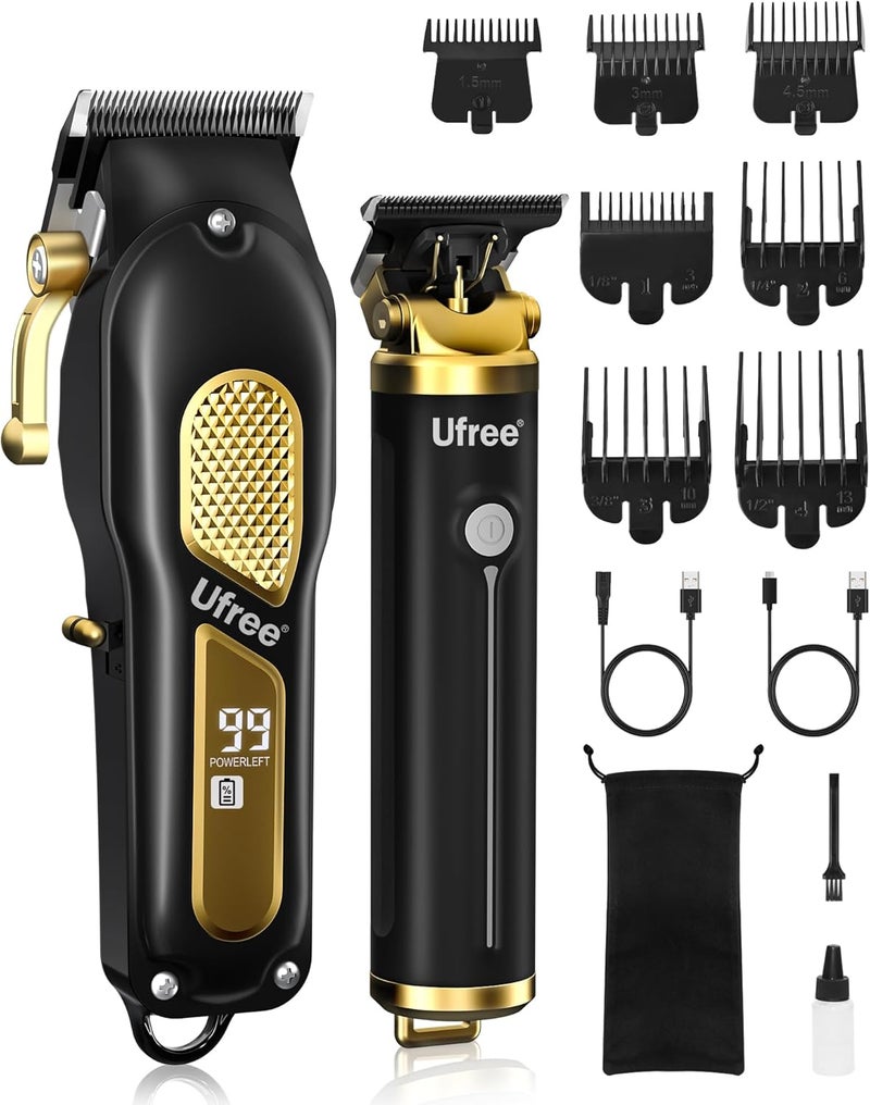 UFREE Professional Cordless Clippers and Trimmers Set for Men for Hair Cutting, Beard Trimmer, Barber Clippers, Rechargeable Electric Shaver, Gifts for Men - Image 1